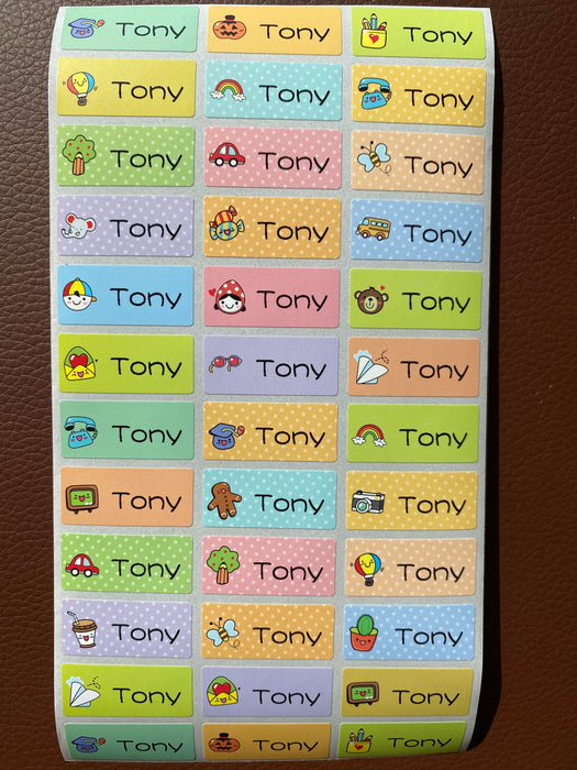 מדבקות שם אישיות