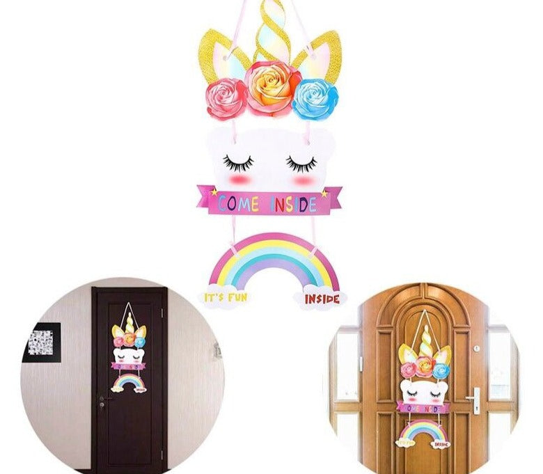 קישוט תליה לדלת- חד קרן נצנצים