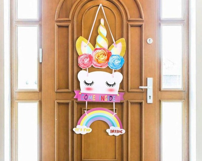 קישוט תליה לדלת- חד קרן נצנצים