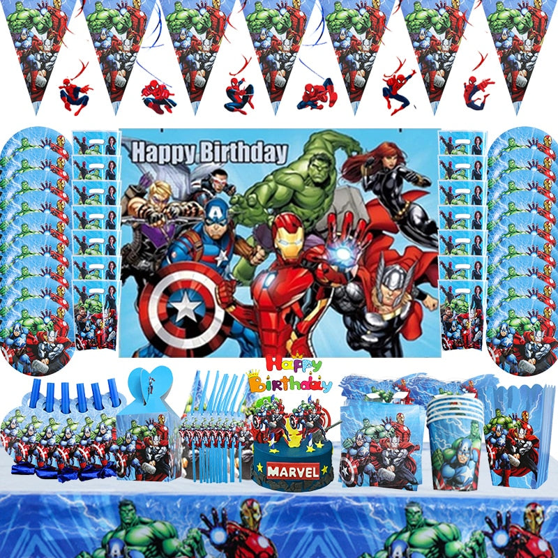 קישוטי יום הולדת גיבורי על