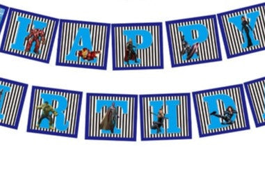 קישוטי יום הולדת גיבורי על