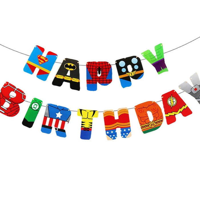 קישוטי יום הולדת גיבורי על