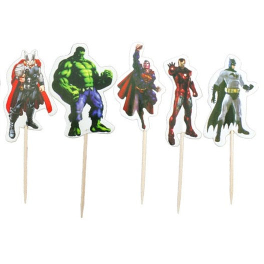 קישוטי יום הולדת גיבורי על